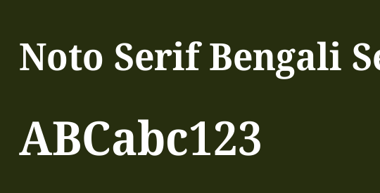 Noto Serif Bengali SemiCondensed