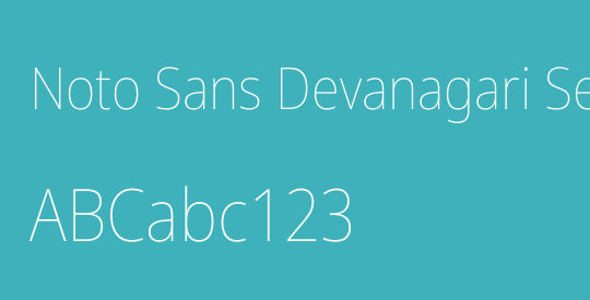 Noto Sans Devanagari SemiCondensed Thin
