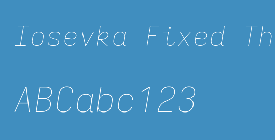 Iosevka Fixed Thin Extended