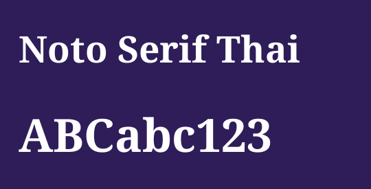 Noto Serif Thai
