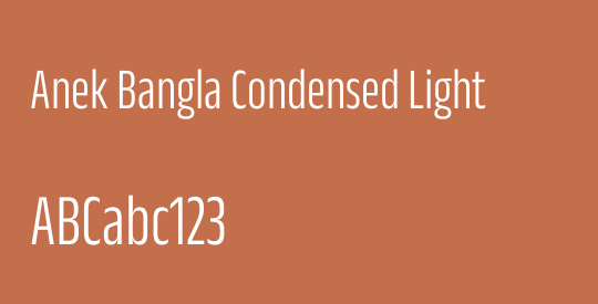 Anek Bangla Condensed Light
