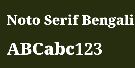 Noto Serif Bengali Black