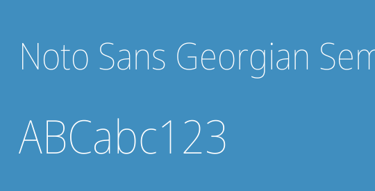 Noto Sans Georgian SemiCondensed Thin