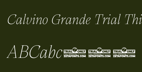 Calvino Grande Trial Thin