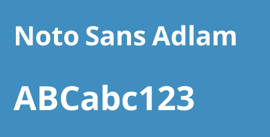 Noto Sans Adlam