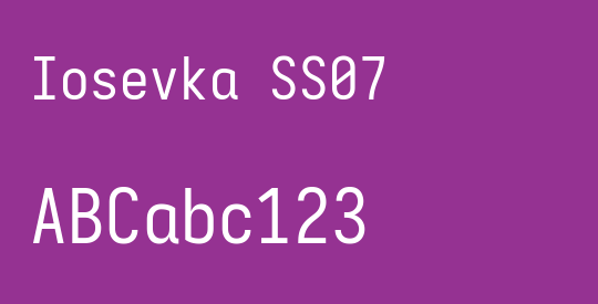 Iosevka SS07