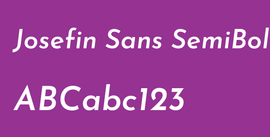 Josefin Sans SemiBold