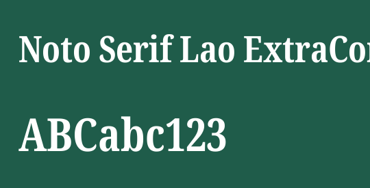 Noto Serif Lao ExtraCondensed