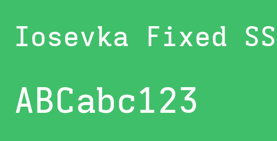 Iosevka Fixed SS16 MdEx