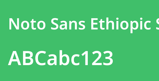 Noto Sans Ethiopic SemiBold