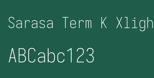 Sarasa Term K Xlight