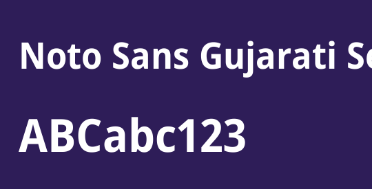 Noto Sans Gujarati SemiCondensed