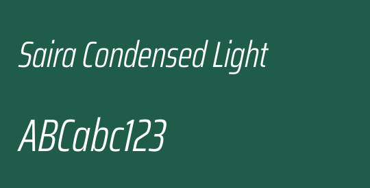 Saira Condensed Light