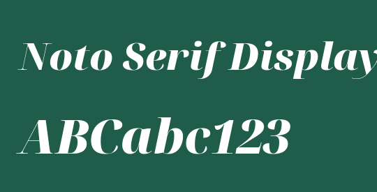Noto Serif Display Black