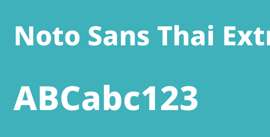 Noto Sans Thai ExtraBold