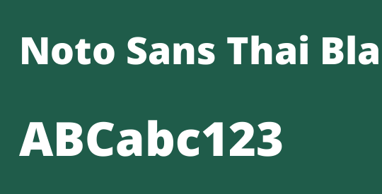 Noto Sans Thai Black