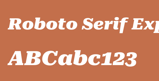 Roboto Serif Expanded Black