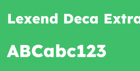 Lexend Deca ExtraBold