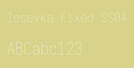 Iosevka Fixed SS04 Thin
