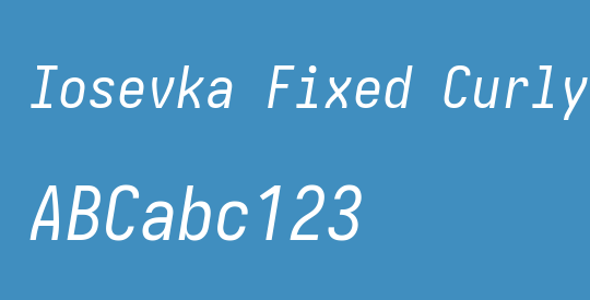 Iosevka Fixed Curly Oblique