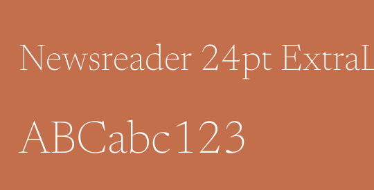 Newsreader 24pt ExtraLight