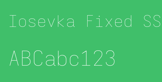 Iosevka Fixed SS05 ThEx