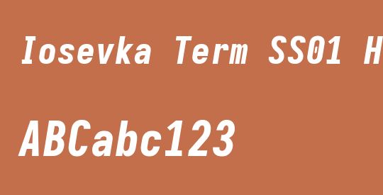 Iosevka Term SS01 HvObl
