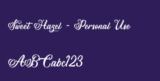 Sweet Hazel - Personal Use