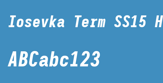 Iosevka Term SS15 HvObl