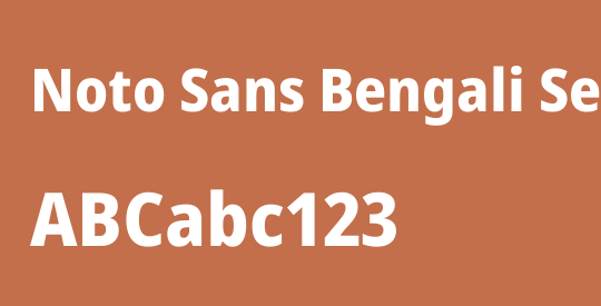 Noto Sans Bengali SemiCondensed ExtraBold