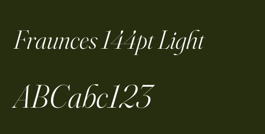 Fraunces 144pt Light