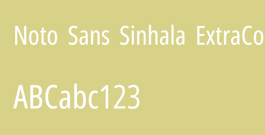 Noto Sans Sinhala ExtraCondensed