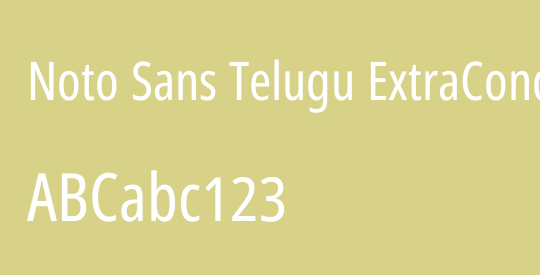 Noto Sans Telugu ExtraCondensed
