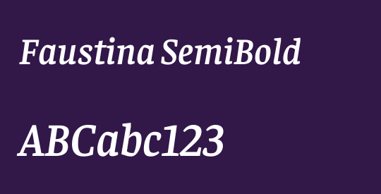 Faustina SemiBold