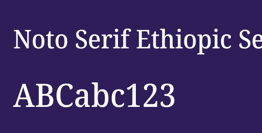 Noto Serif Ethiopic SemiCondensed Medium