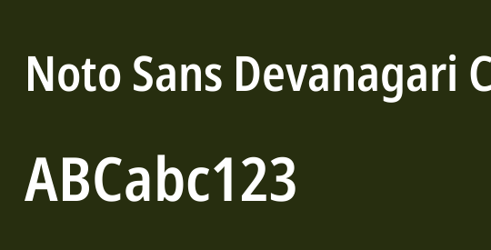 Noto Sans Devanagari Condensed SemiBold