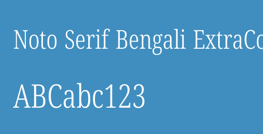 Noto Serif Bengali ExtraCondensed Light