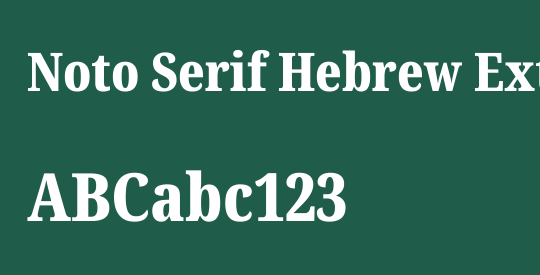 Noto Serif Hebrew ExtraCondensed Black