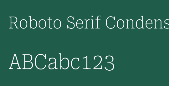 Roboto Serif Condensed Thin