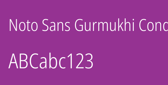 Noto Sans Gurmukhi Condensed Light