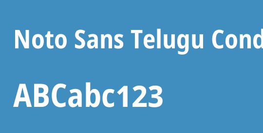 Noto Sans Telugu Condensed
