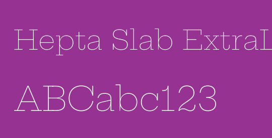 Hepta Slab ExtraLight