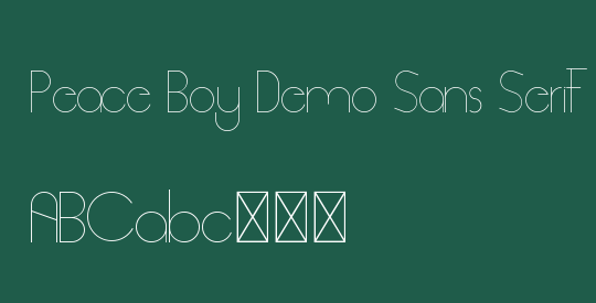 Peace Boy Demo Sans Serif