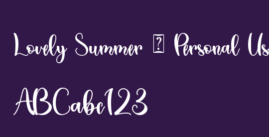 Lovely Summer - Personal Use