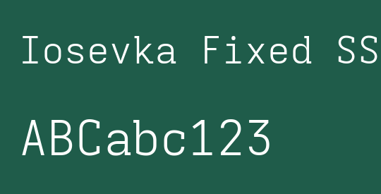 Iosevka Fixed SS16 LtEx