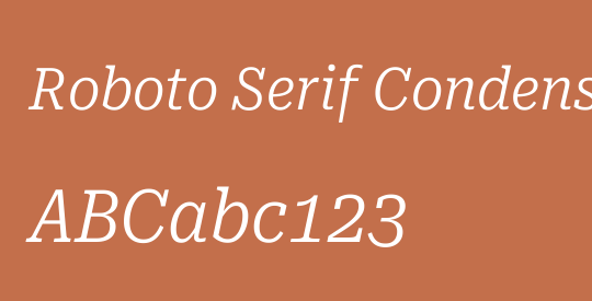 Roboto Serif Condensed Light