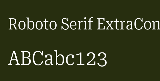Roboto Serif ExtraCondensed Light