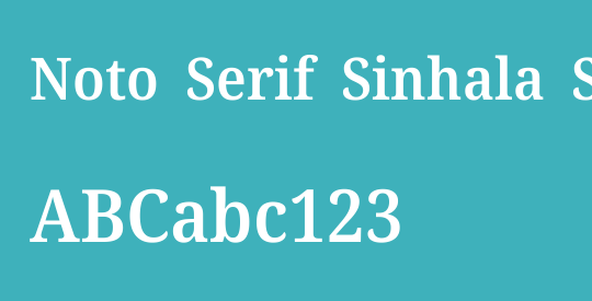 Noto Serif Sinhala SemiCondensed SemiBold
