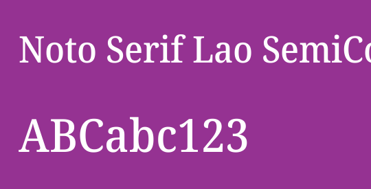 Noto Serif Lao SemiCondensed Medium