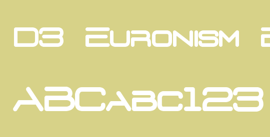 D3 Euronism Bold